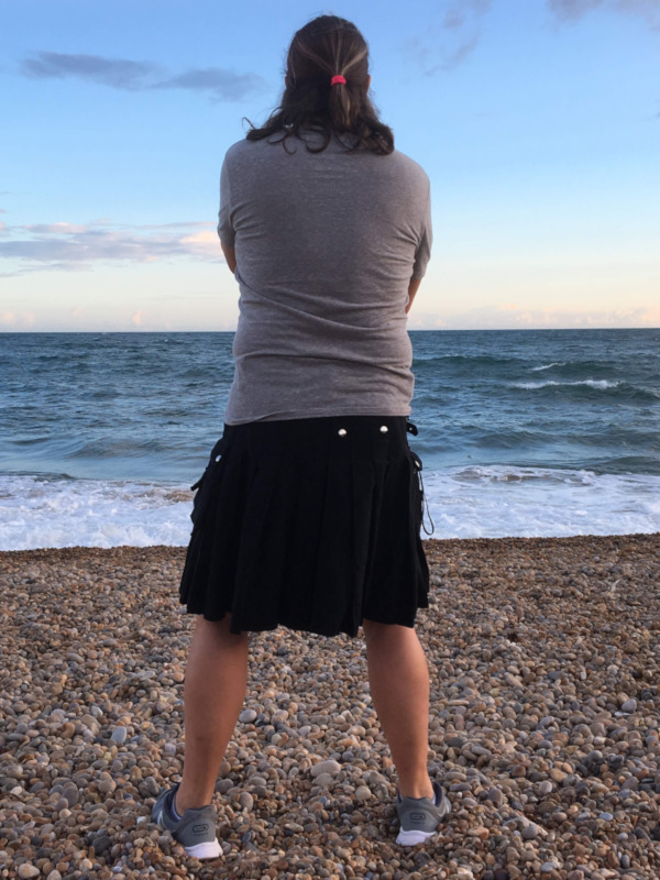 Showing off my Utility Kilt on the Beach